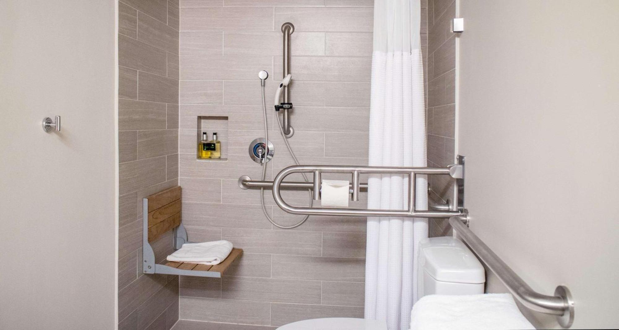 Double Room with Two Double Beds and Roll-in Shower - Mobility Access