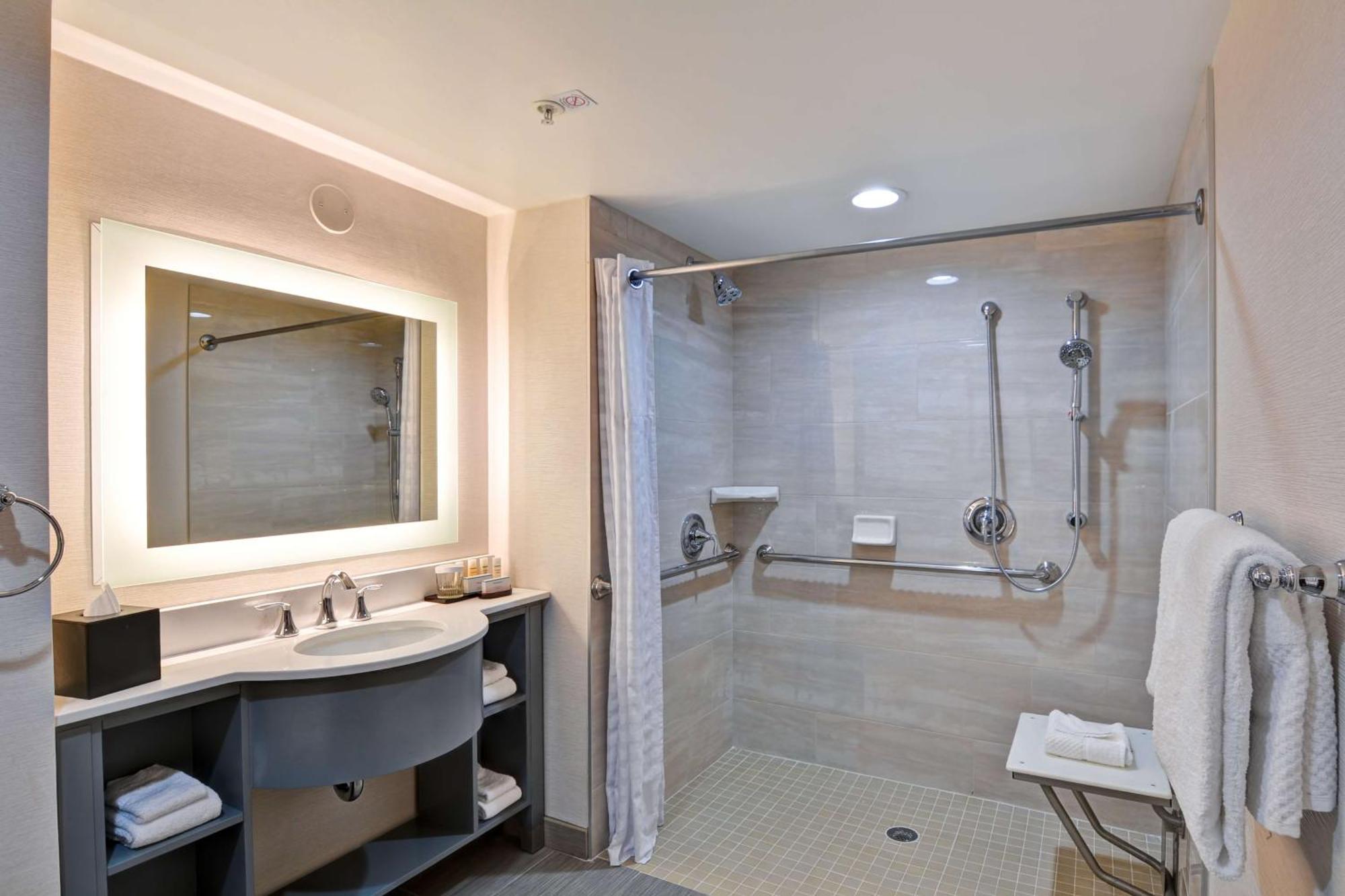 Suite with Two Double Beds and Roll-In Shower - Mobility and Hearing Access/Non-Smoking