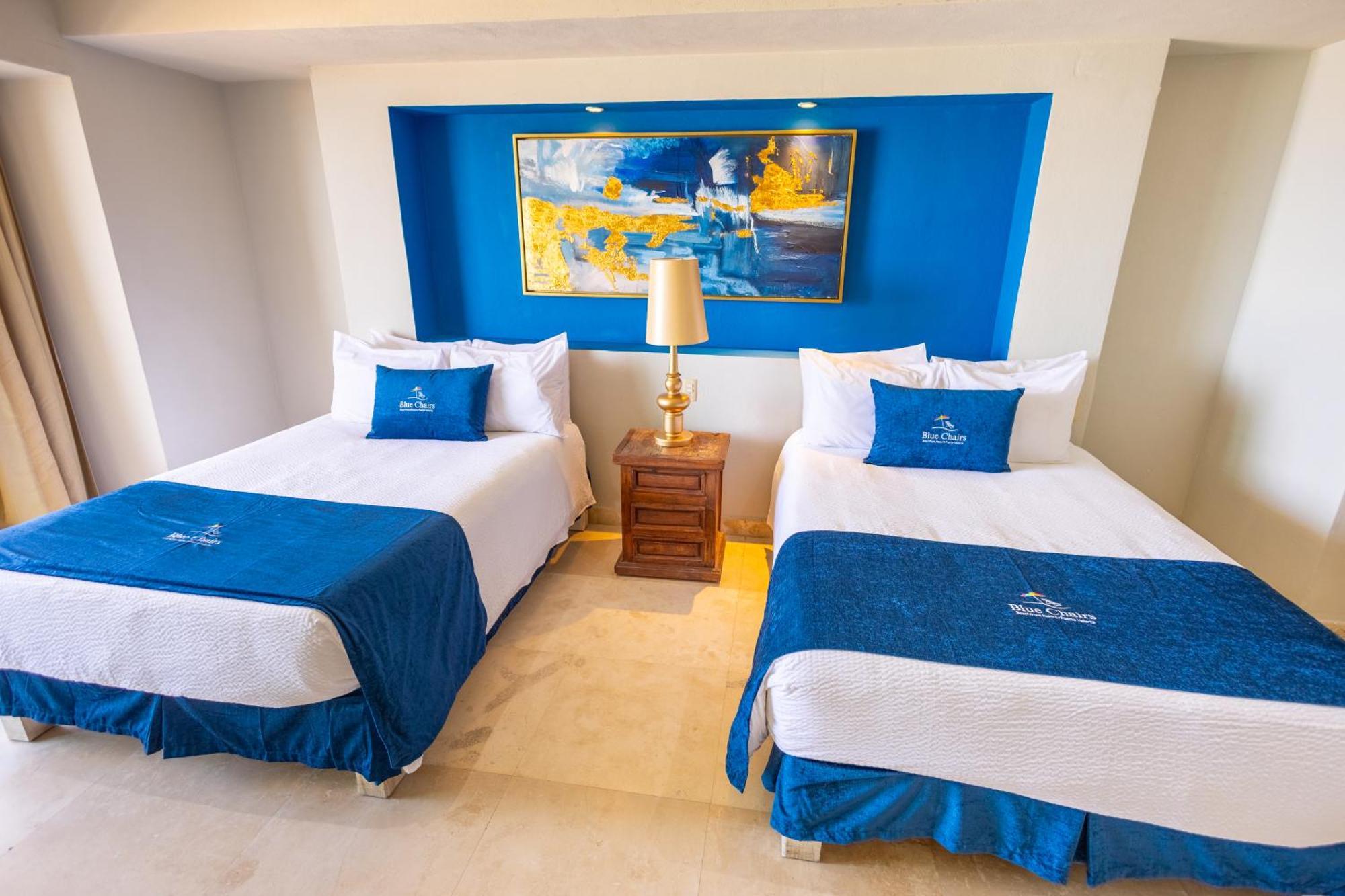 Blue Serene Standard 2 Queen Beds