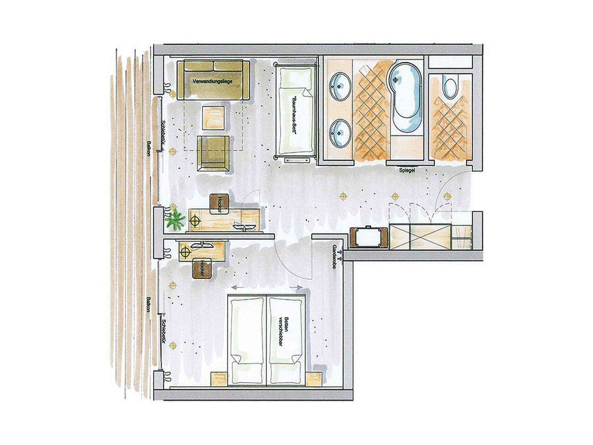Chambre Double avec Balcon