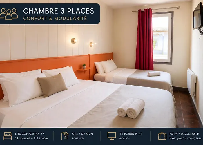 Appart'Hôtel Troyes Chambre lit triple